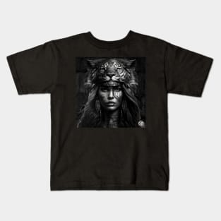 Lion girl Kids T-Shirt